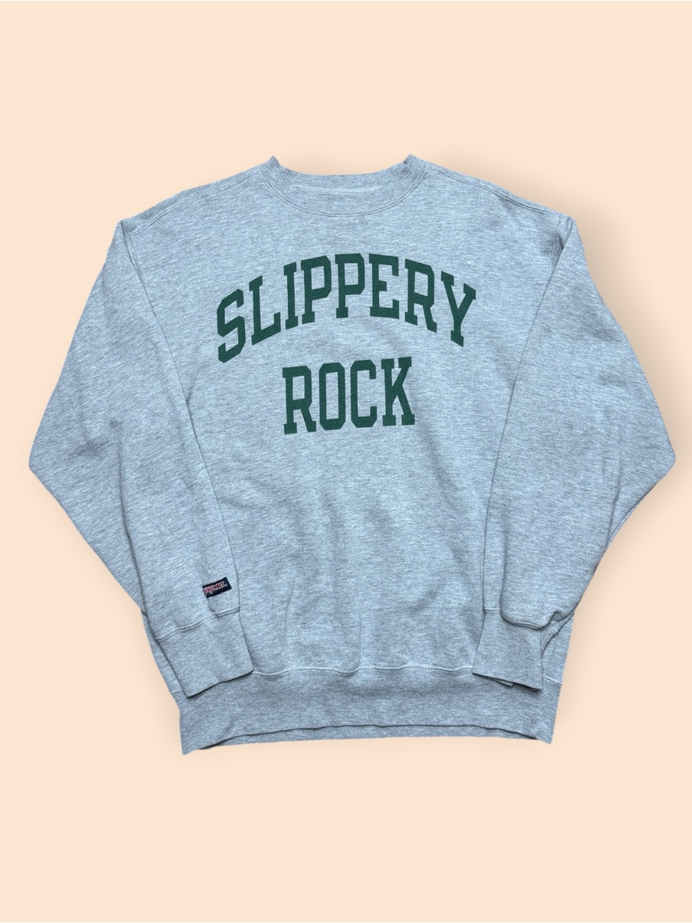 Vintage Slippery Rock University Y2K Crewneck Sweatshirt Medium Gray Vtg 2000s